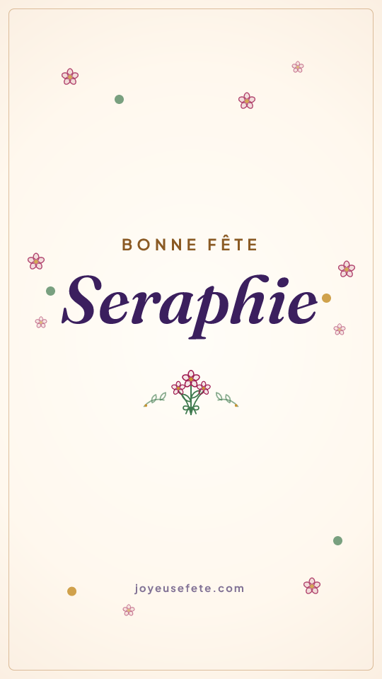 Image « Bonne fête Seraphie » au format story