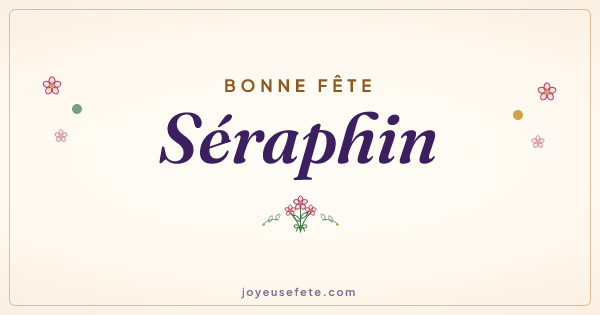 Image « Bonne fête Séraphin » au format large