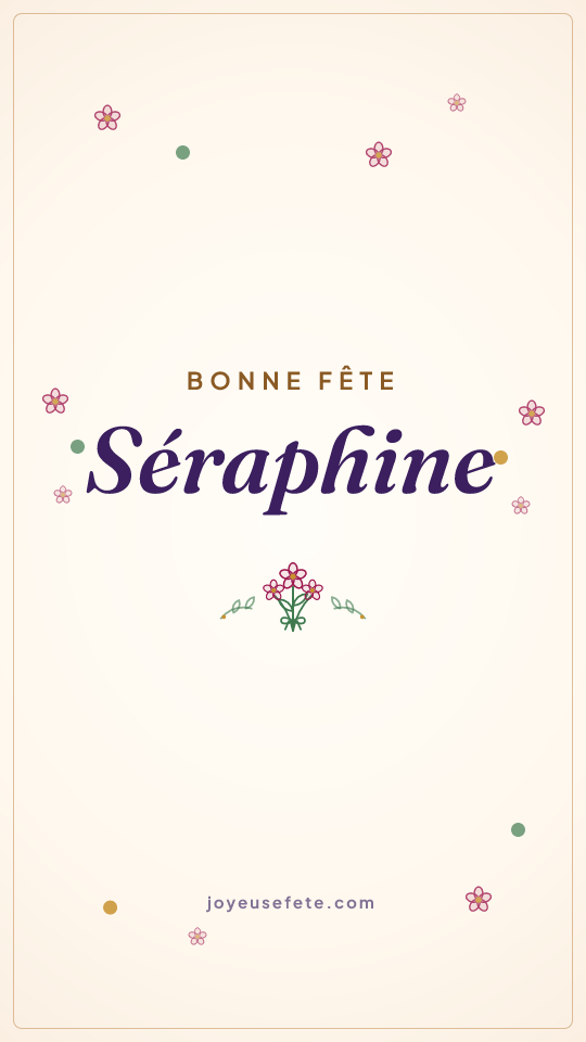 Image « Bonne fête Séraphine » au format story