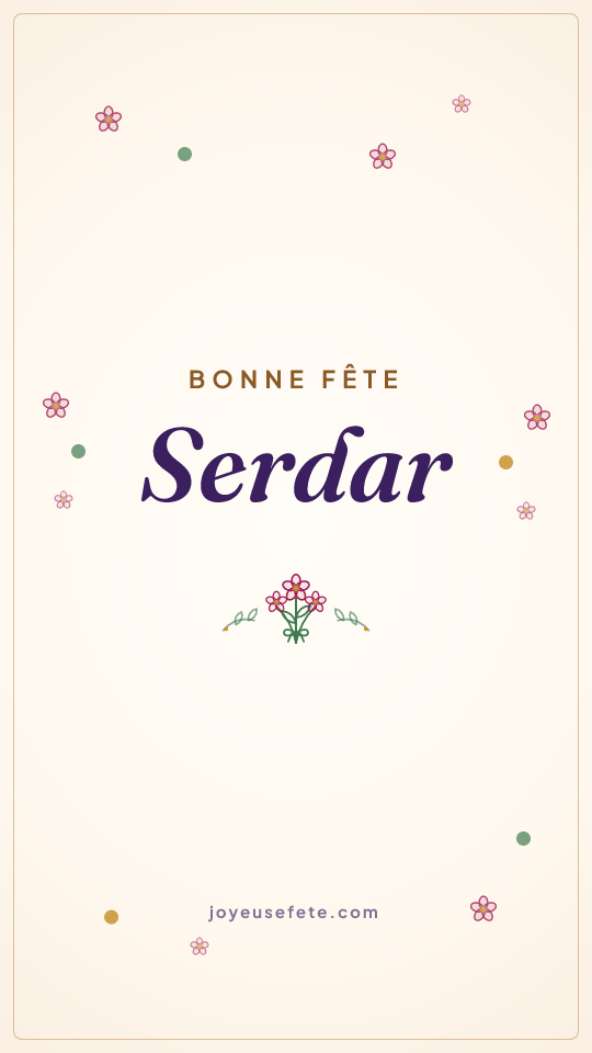 Image « Bonne fête Serdar » au format story