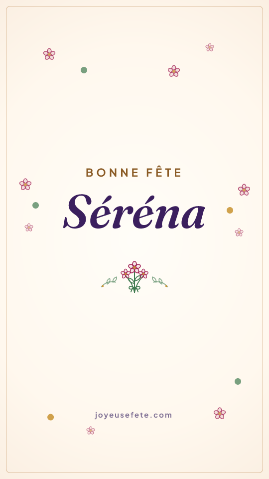 Image « Bonne fête Séréna » au format story