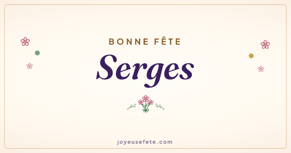 Image « Bonne fête Serges » au format large
