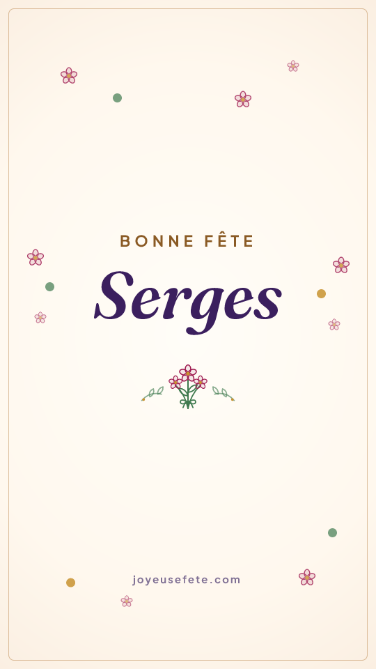 Image « Bonne fête Serges » au format story