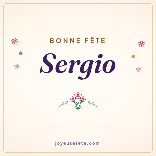 Image carrée « Bonne fête Sergio » pour WhatsApp