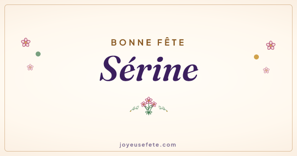Image « Bonne fête Sérine » au format large