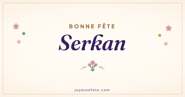 Image « Bonne fête Serkan » au format large