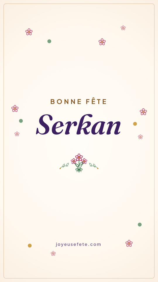 Image « Bonne fête Serkan » au format story
