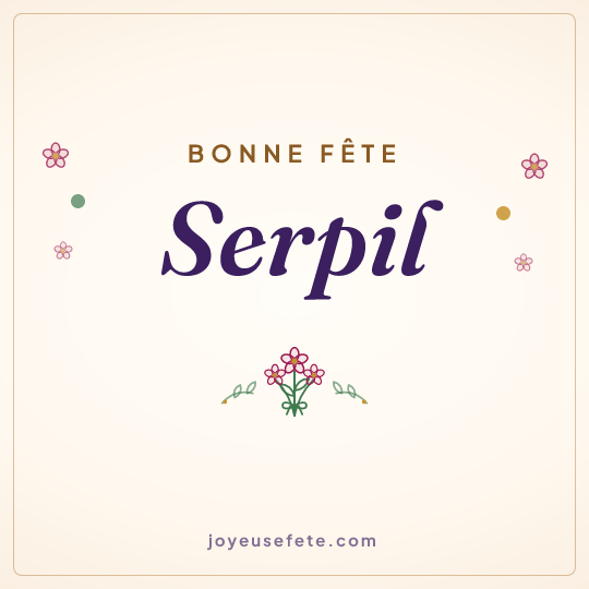 Image carrée « Bonne fête Serpil » pour WhatsApp