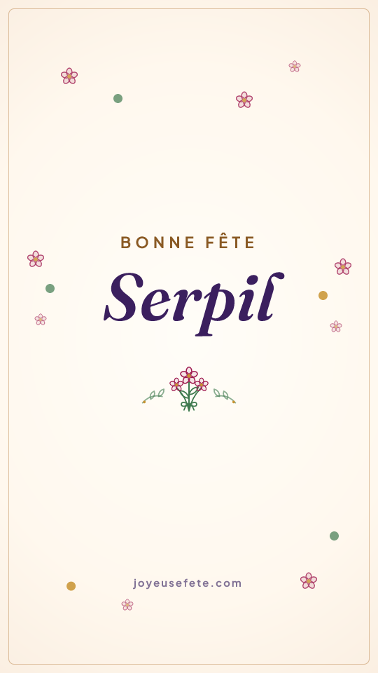 Image « Bonne fête Serpil » au format story