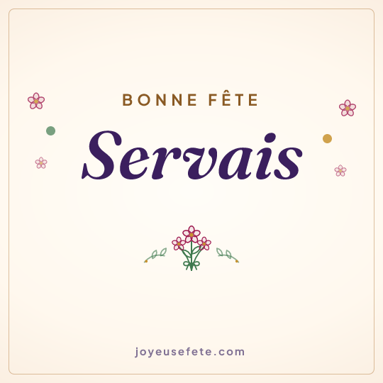 Image carrée « Bonne fête Servais » pour WhatsApp