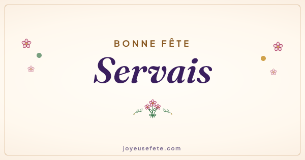 Image « Bonne fête Servais » au format large