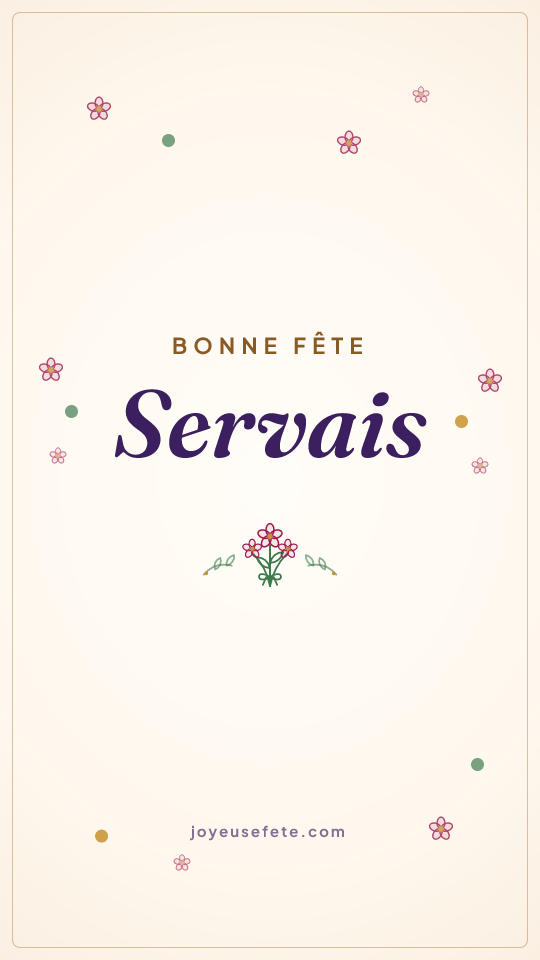 Image « Bonne fête Servais » au format story