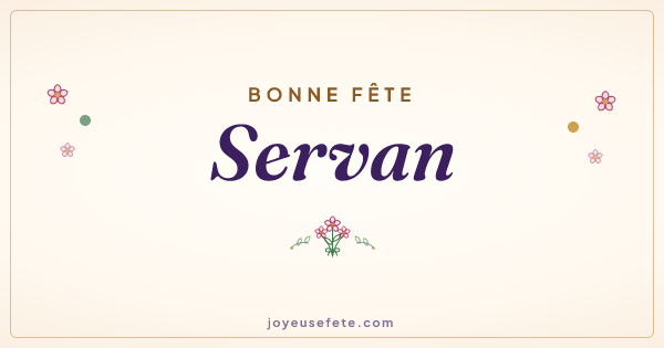 Image « Bonne fête Servan » au format large