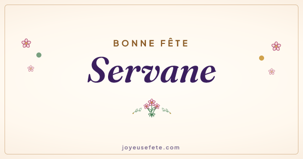 Image « Bonne fête Servane » au format large