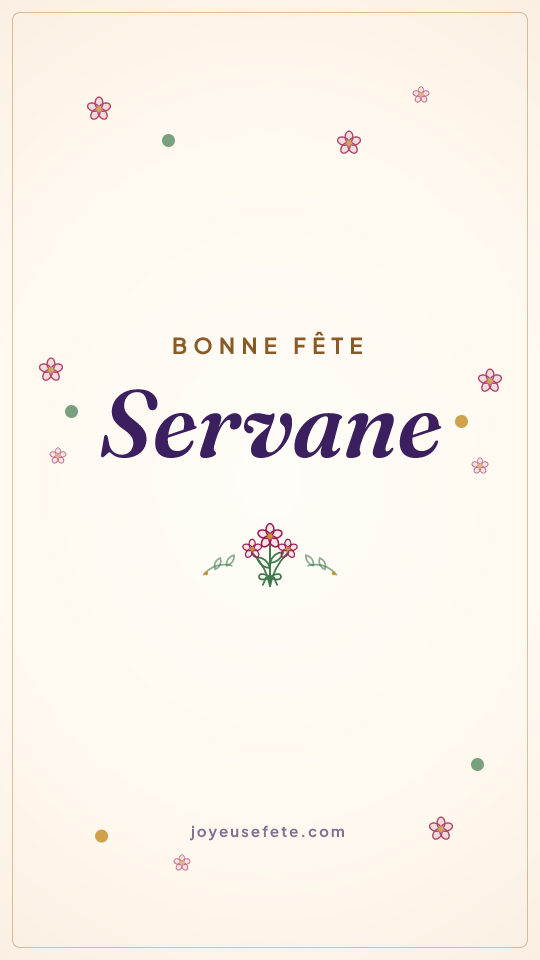 Image « Bonne fête Servane » au format story
