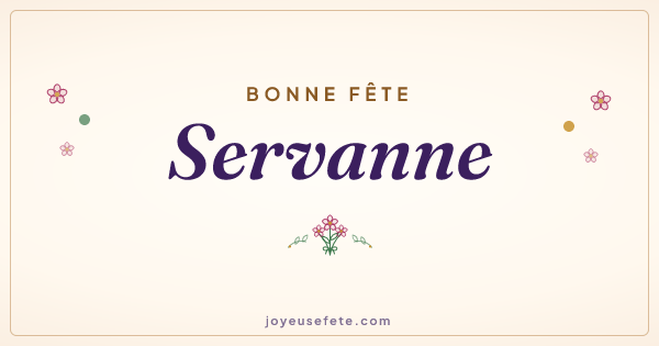 Image « Bonne fête Servanne » au format large