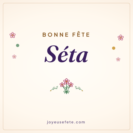 Image carrée « Bonne fête Séta » pour WhatsApp