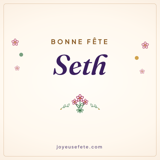 Image carrée « Bonne fête Seth » pour WhatsApp