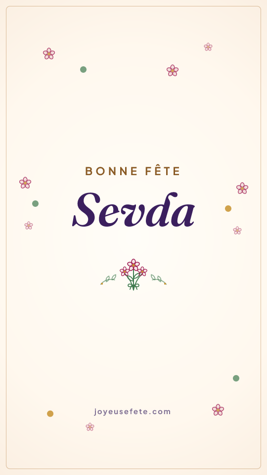Image « Bonne fête Sevda » au format story