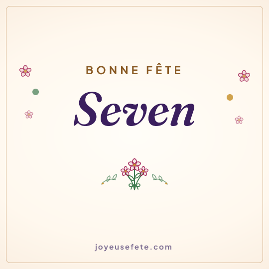 Image carrée « Bonne fête Seven » pour WhatsApp