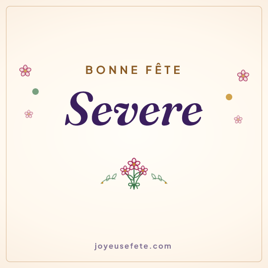 Image carrée « Bonne fête Severe » pour WhatsApp