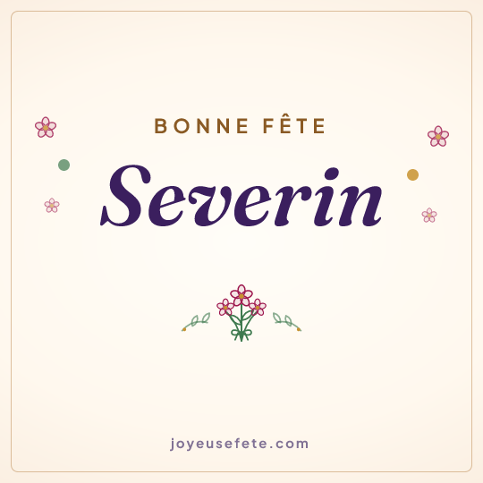Image carrée « Bonne fête Severin » pour WhatsApp