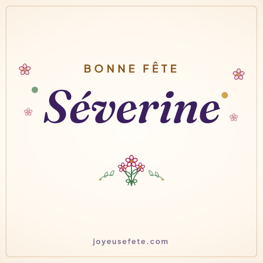 Image carrée « Bonne fête Séverine » pour WhatsApp