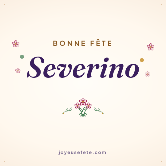 Image carrée « Bonne fête Severino » pour WhatsApp