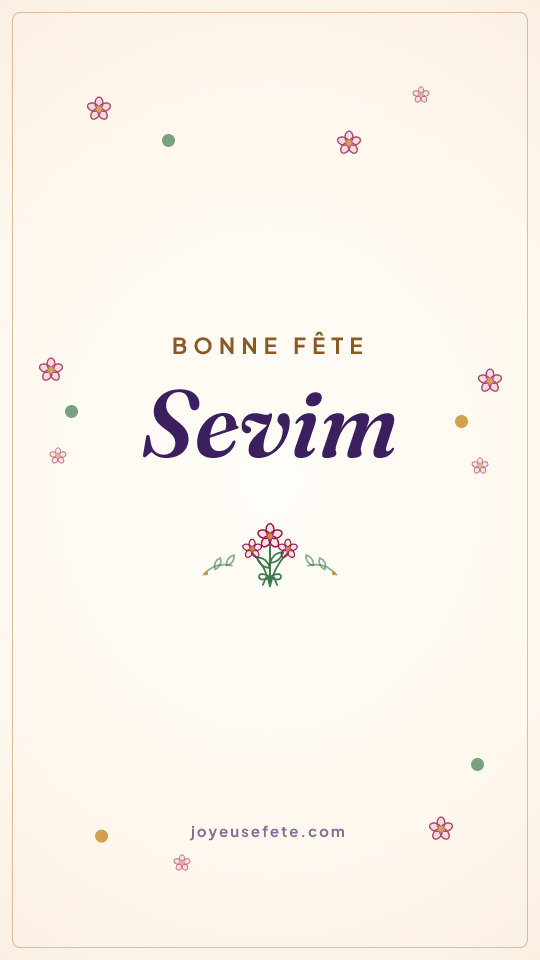 Image « Bonne fête Sevim » au format story