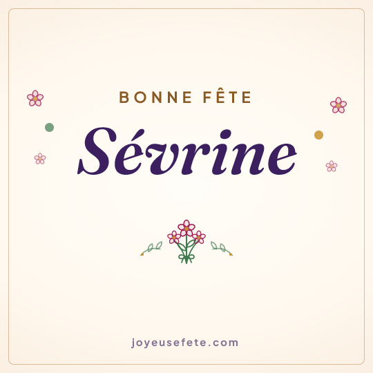 Image carrée « Bonne fête Sévrine » pour WhatsApp
