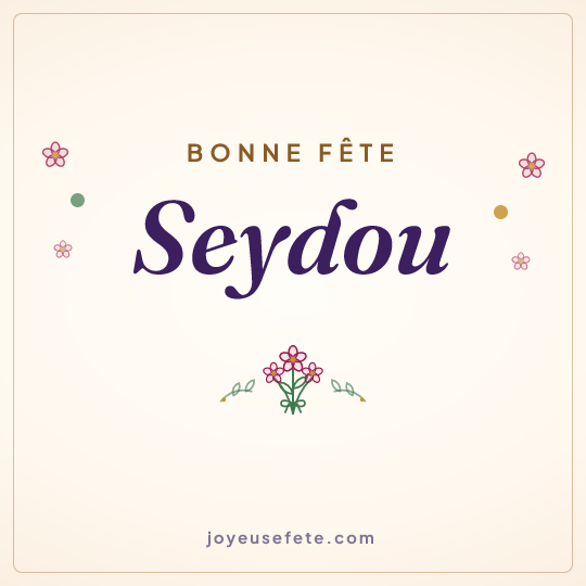 Image carrée « Bonne fête Seydou » pour WhatsApp