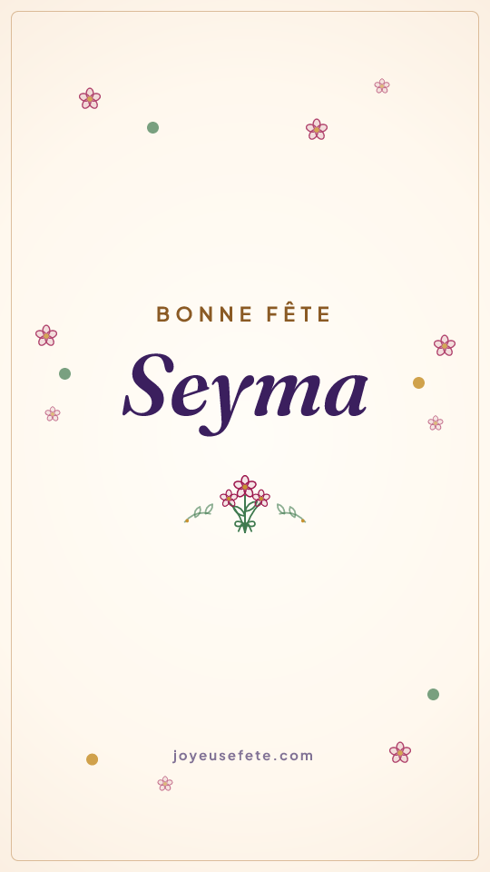 Image « Bonne fête Seyma » au format story