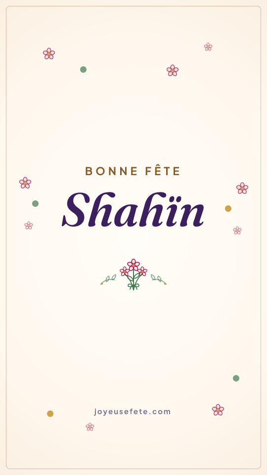 Image « Bonne fête Shahïn » au format story