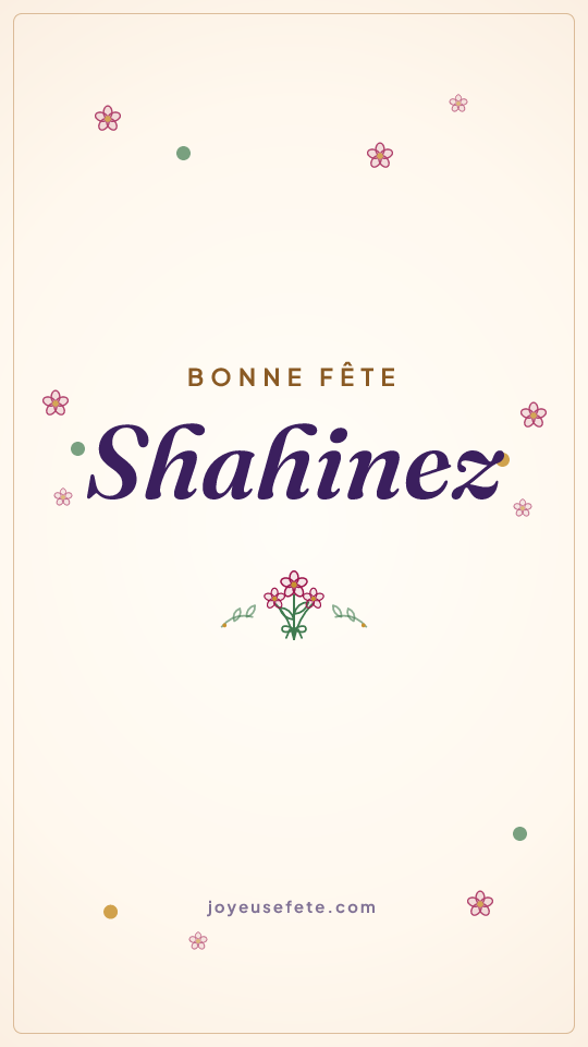 Image « Bonne fête Shahinez » au format story