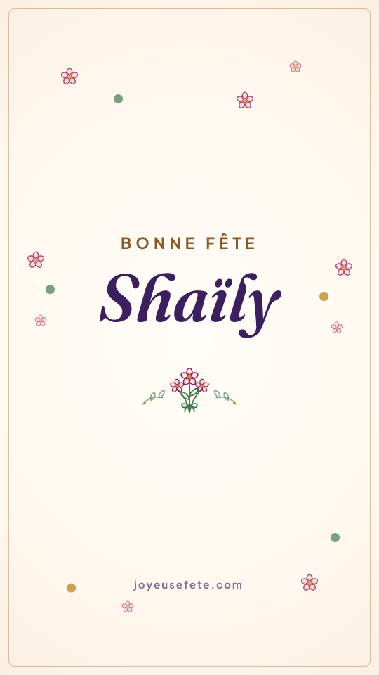 Image « Bonne fête Shaïly » au format story