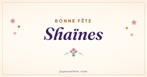 Image « Bonne fête Shaïnes » au format large