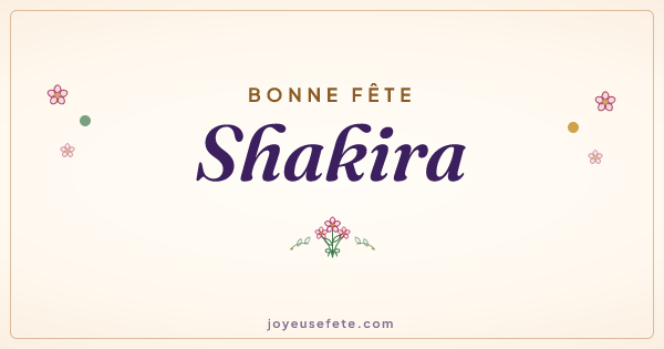 Image « Bonne fête Shakira » au format large