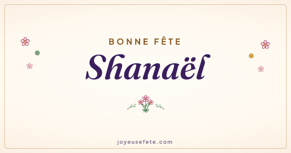 Image « Bonne fête Shanaël » au format large