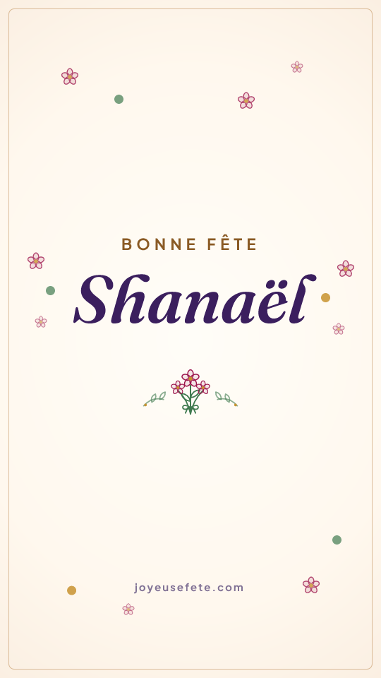 Image « Bonne fête Shanaël » au format story
