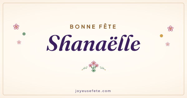 Image « Bonne fête Shanaëlle » au format large