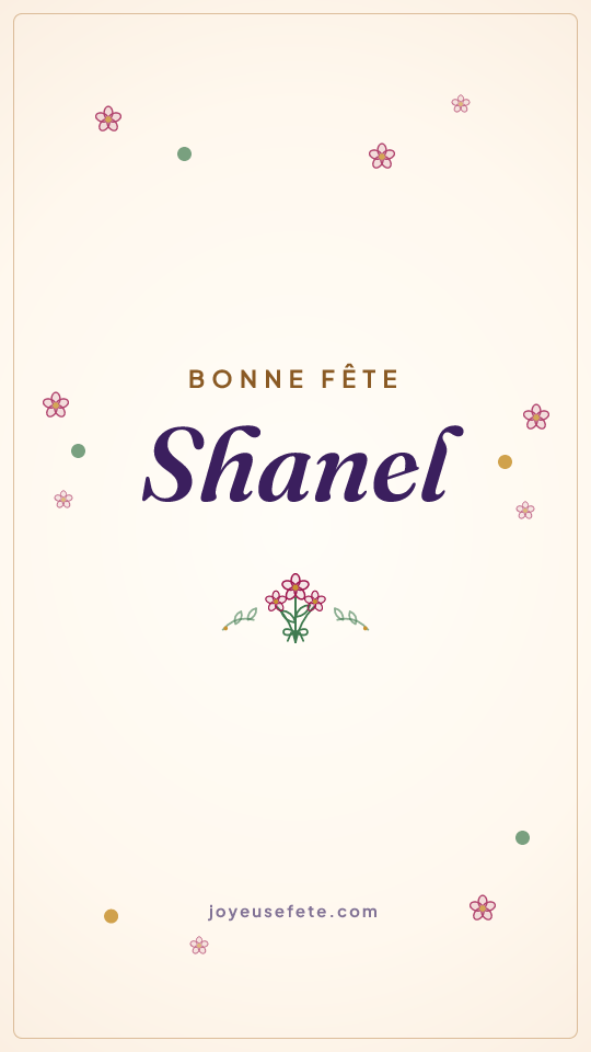 Image « Bonne fête Shanel » au format story
