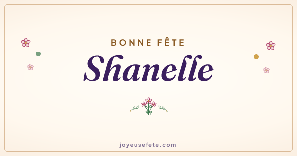 Image « Bonne fête Shanelle » au format large