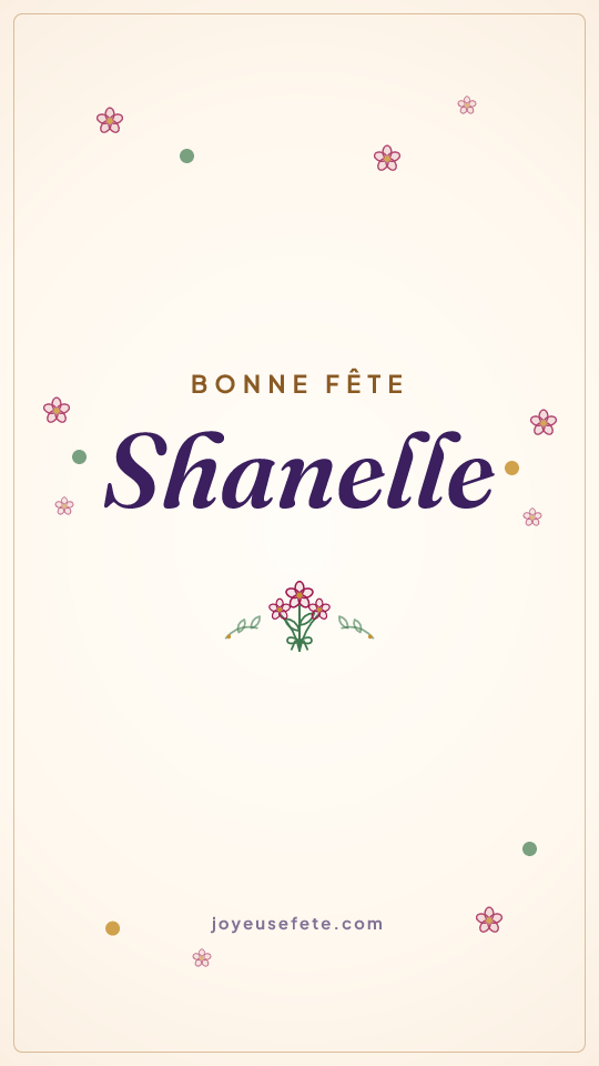 Image « Bonne fête Shanelle » au format story