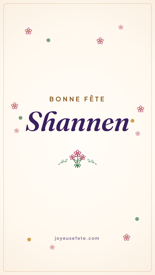 Image « Bonne fête Shannen » au format story