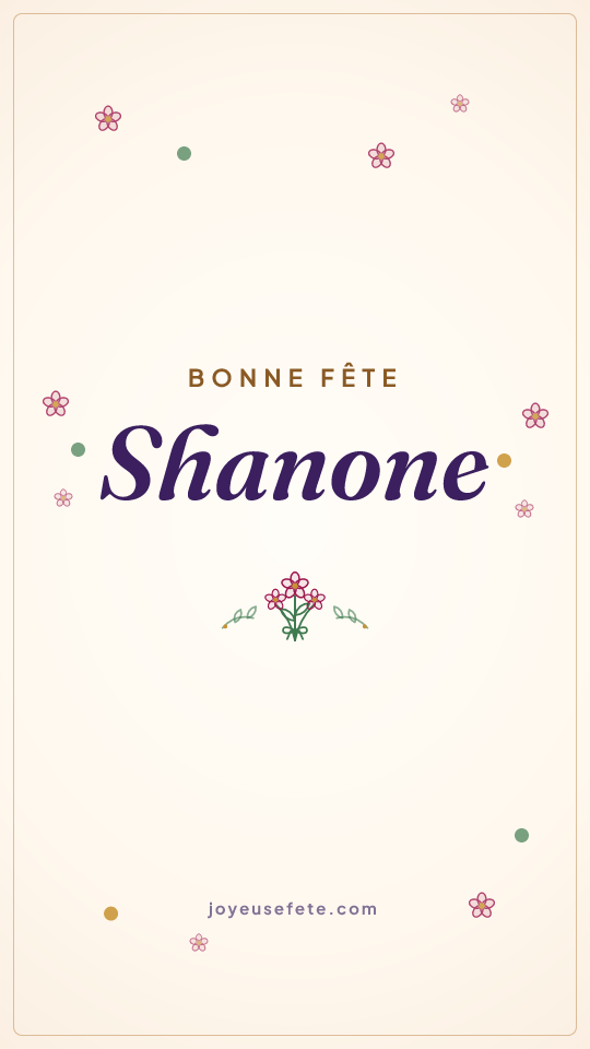 Image « Bonne fête Shanone » au format story