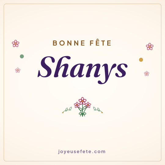 Image carrée « Bonne fête Shanys » pour WhatsApp
