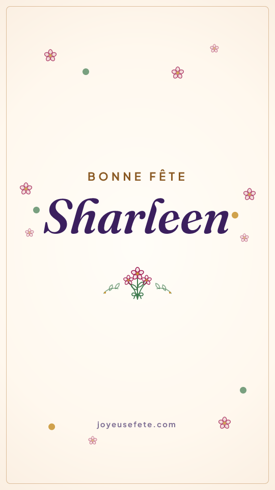 Image « Bonne fête Sharleen » au format story