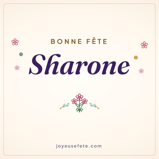 Image carrée « Bonne fête Sharone » pour WhatsApp