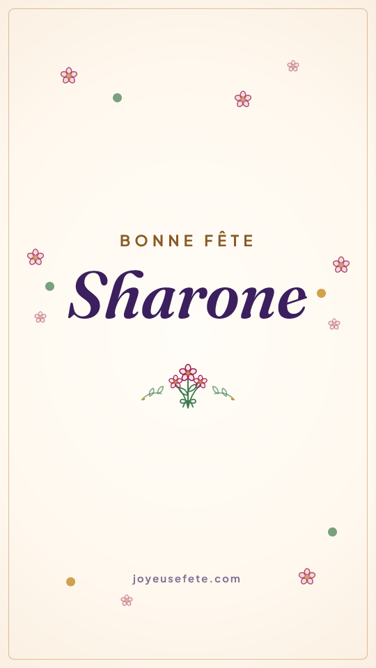 Image « Bonne fête Sharone » au format story