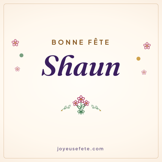 Image carrée « Bonne fête Shaun » pour WhatsApp